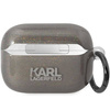 Karl Lagerfeld KLAP2HNKCTGK Airpods Pro 2 Hülle schwarz/schwarz Gliter Karl&amp;Choupette