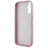 Original Case IPHONE 16 Karl Lagerfeld Saffiano Full Wrapped Elongated Metal Logo MagSafe pink