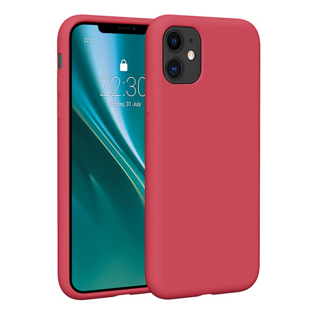Nakładka Etteri Silicone Case do iPhone 11 malinowa