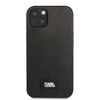 Original Handyhülle IPHONE 13 MINI Karl Lagerfeld Hardcase Saffiano Plaque schwarz