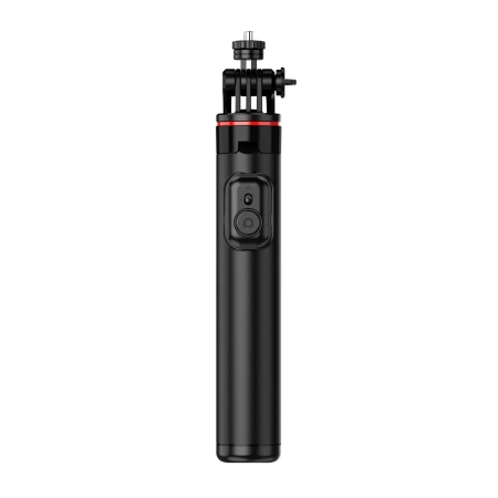 Selfie stick WC12YDS 1.3m aluminum alloy telescopic tripod with dual lamp and phone holder - black
