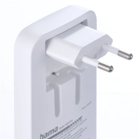 Ładowarka Hama GaN 65W 2x USB-C 1x USB-A składana - biała