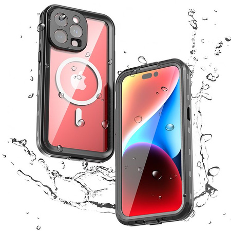 Futerał wodoodporny SHELLBOX DOT kompatybilny z MagSafe do IPHONE 15 Pro Max czarny