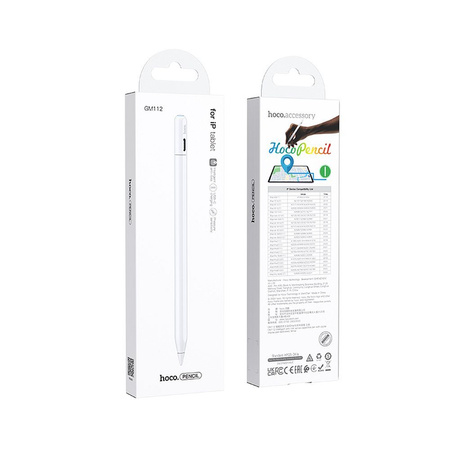 HOCO rysik pojemnościowy aktywny z funkcją przeciw zgubieniu 130 mAh GM112 biały