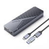 Kieszeń dyskowa M.2 NVME USB-C 3.2 20Gbps - szara