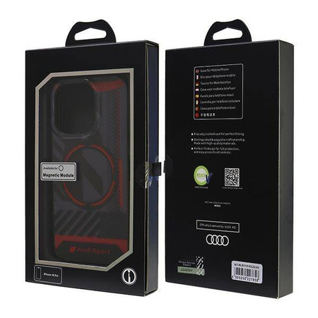 Audi nakładka IML Sport MagSafe do iPhone 16 Pro Max 6.9" czarna
