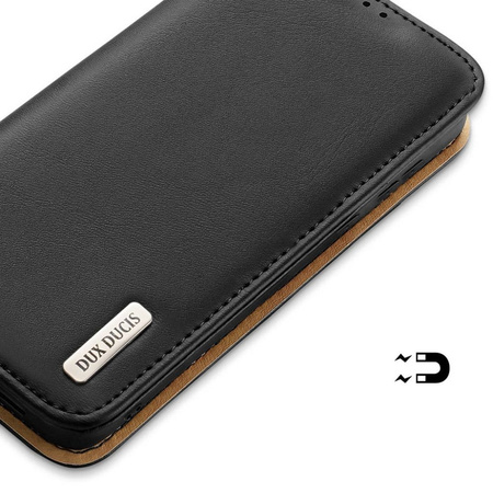 DUX DUCIS Hivo - skórzane etui portfelik do Samsung Galaxy S23 Plus czarne