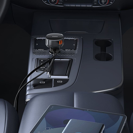 Baseus Enjoyment Pro USB-C (weiblich) / Lightning (männlich) 60W Autoladegerät - Schwarz