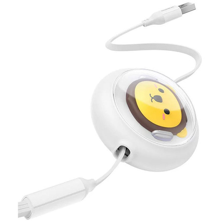 BASEUS zwijany kabel USB do Micro/Lightning/Typ C 3w1 Leo 3.5A 1.1m biały CB000063
