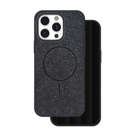 Nakładka Glitter Thin Mag do iPhone 16 Pro Max 6,9" czarna