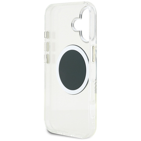 Guess IML Metal Colored Circle Classic Logo MagSafe - Etui do iPhone 16 (czarny)