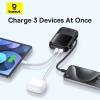 Baseus Qpow Pro+ 10000 mAh 22,5 W Powerbank mit integriertem USB-C-Kabel und Display – Schwarz