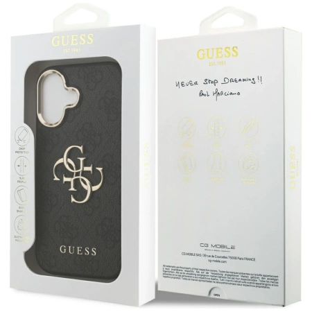 Guess 4G Big 4G Classic Logo Hülle für iPhone 17 - Schwarz und Gold