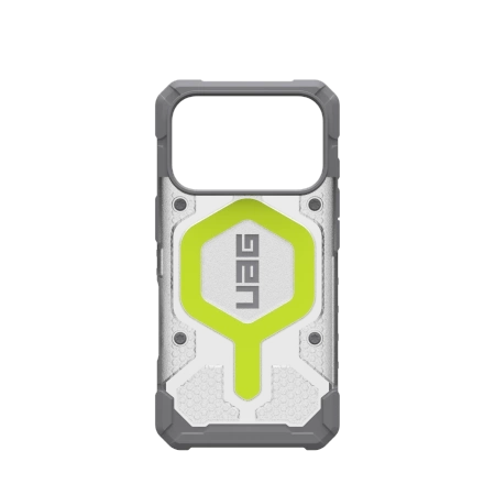 UAG Pathfinder Clear MagSafe Case for iPhone 17 Pro - Neon Gray