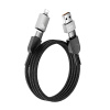 WiWU - Kabel USB serii Raptor Wi-C051 4w1 Fast Charging USB A/USB C do C+L 100W 1,2m - czarny