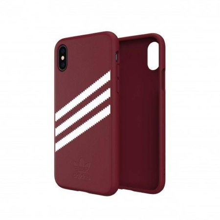 Original Case IPHONE X / XS Adidas OR Booklet Case Suede (33282) burgundy