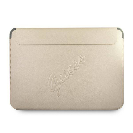 Guess Sleeve GUCS13PUSASLG 13" złoty /gold Saffiano Script