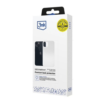Apple iPhone 15 Plus - 3mk Hardy MagSilicone Silver-White