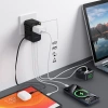 Choetech PD5020 35W EU/US/AUS/UK Reiseadapter mit integriertem USB-C-Kabel – Schwarz