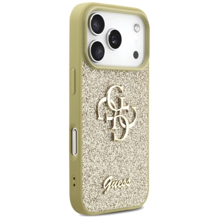 Guess Fixed Glitter Big 4G Hülle für iPhone 17 Pro - Gold