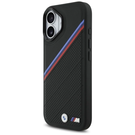 BMW M Tricolor Metal Logo MagSafe Case für iPhone 17 – Schwarz
