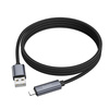 Kabel USB A do Lightning Hoco 2,4A z wyświetlaczem 1 m X112 czarny