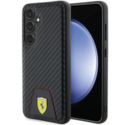 Oryginalne Etui FERRARI hardcase Carbon Stitched Bottom FEHCS24SN3PUK do Samsung Galaxy S24 Czarny