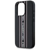 Karl Lagerfeld Saffiano Athleisure Stripes Cord iPhone 15 Pro Max Case - Pink