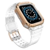 Protect Strap Band für Apple Watch 38/40/41mm Panzergehäuse Armband - Transparent, Roségold
