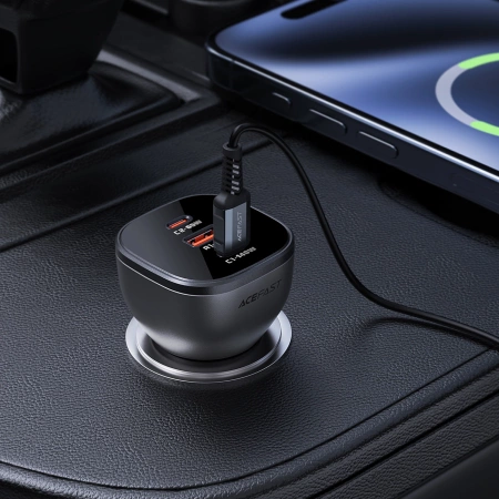 Ładowarka Acefast B14 samochodowa 165W 2x USB-C 1x USB-A - czarna