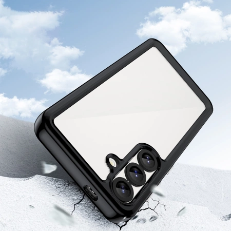 Etui silikonowe Outer Space Case z żelową ramką do Samsung Galaxy S25 - czarne