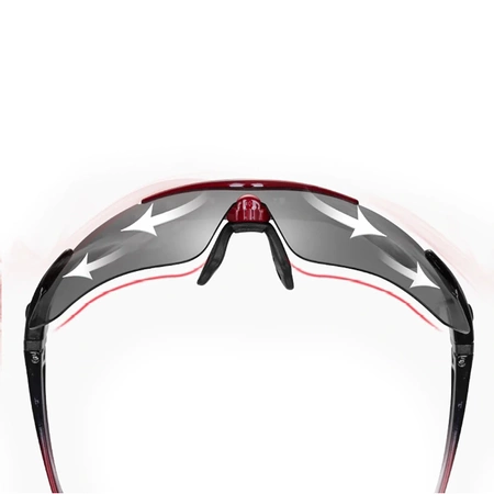 Rockbros 10001 polarizing cycling glasses - black and red