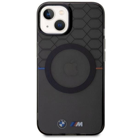 Hülle BMW BMHMP14SHGPK iPhone 14 6.1&quot; grau/grau Muster MagSafe
