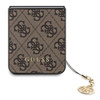 Original Handyhülle SAMSUNG GALAXY Z FLIP 5 Guess Hardcase 4G Charms Collection (GUHCZF5GF4GBR) braun