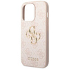 Guess 4G Big Metal Logo Hülle für iPhone 15 Pro – Rosa