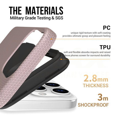 Vmax nakładka Triangle Case do Samsung Galaxy A15 4G / 5G różowo-złota