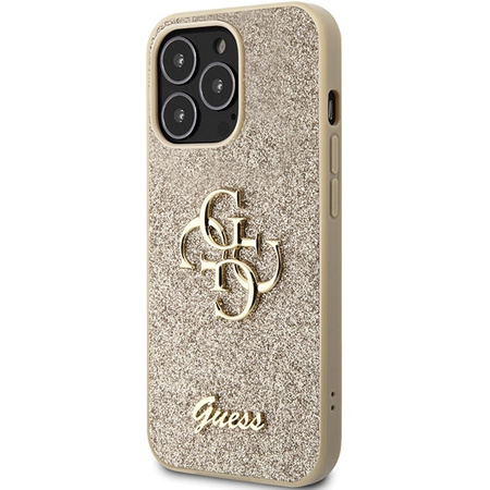 Original Handyhülle IPHONE 13 PRO MAX Guess Hardcase Glitter Script Big 4G