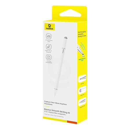Baseus Smooth Writing III 3in1 Passiver Stylus Magnetische Version - Weiß