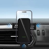 Wozinsky WEDZ-3Y8S Auto-Klemmhalterung mit 15W induktivem Ladegerät für Telefon an der Lüftungsöffnung - schwarz