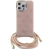 Guess nakładka do iPhone 15 Pro 6,1&quot; GUHCP15LHC4SEP HC CROSSBODY CORD 4G PRINT różowa