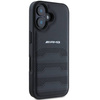 Original Case IPHONE 16 Mercedes AMG Hardcase Leather Debossed Lines Black Logo (AMHCP16SGSEBK) black