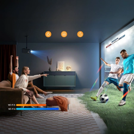 Yaber K2s Pro LCD FullHD 1080p Multimedia-Projektor mit JBL-Lautsprechern und Subwoofer - Schwarz