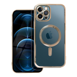 Futerał Electro Mag Cover kompatybilny z MagSafe do IPHONE 12 PRO MAX złoty