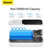 Baseus Qpow Powerbank 10000mAh eingebautes USB Type-C Kabel 22.5W Quick Charge SCP AFC FCP weiß (PPQD020102)