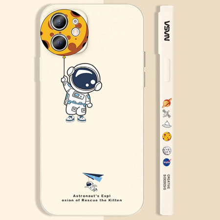 Schutzhülle APPLE IPHONE 15 PRO Astronaut NASA cremig