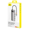 Baseus Metal Gleam 7in1 HDMI 4K 60Hz USB-C Hub / 3x USB 3.0 / USB-C PD / SD / microSD - Gray