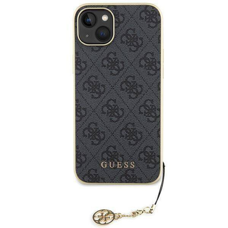 Etui Guess 4G Charms Collection do iPhone 15 Plus - szare