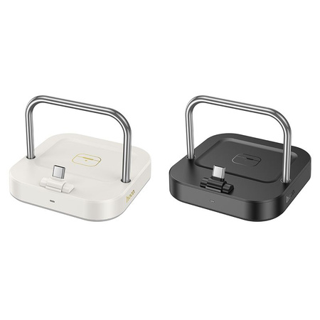 HOCO ładowarka biurkowa 2w1 Typ C + ładowanie bezprzewodowe 5W PD QC 3A 30W CQ16B biała