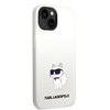 Karl Lagerfeld nakładka do iPhone 14 Plus 6,7" KLHMP14MSNCHBCH biała hard case Magsafe Silicone NFT Choupette