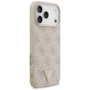 Etui Guess Leather 4G Triangle Strass MagSafe na iPhone 17 Pro Max - różowe